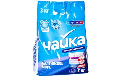 Стиральный порошок "Чайка" автомат 3 кг 5 шт. в сп. Балтийское море  17193