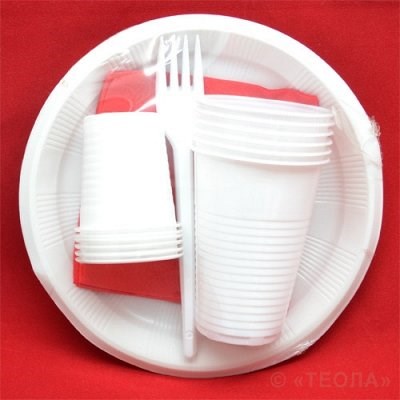 Набор одноразовой посуды для пикника на 6 персон (1/50) арт.006 АРЧ НФ-00000133