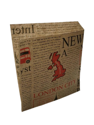 Бумажный пакет - уголок 150 х 170 «Газета Лондон» /100/3000/ НФ-00000597