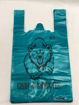 Пакет майка БЗП Медведь ЗЕЛЕНЫЙ 28х50 5 гр /80 уп х 50 шт/   (+/- 10шт) (4000) НФ-00002747