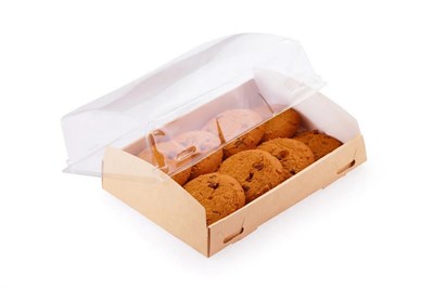 ДоЭко контейнер под десерт OpBox (опбокс) 1000 с прозр крышкой 185х140х55 (50/200шт) 11576