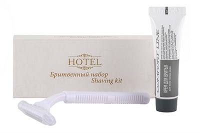 Саше бритвенный набор картон (станок+крем 8г) серия Hotel (200шт) 15625