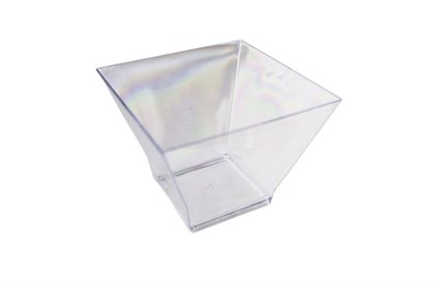 Креманка "Пагода"200 мл прозрачная PS 80х80мм (12шт/20упак) 240шт в кор 12393