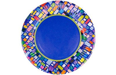 Бум тарелка Папирус д.230мм Мозаика /10уп * 50шт/ (500шт) 13652