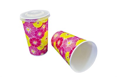 Бум стакан Виридо 0,400л диам 90мм ХН Цитрус Красный  /16уп * 50шт/ (800шт) 9529