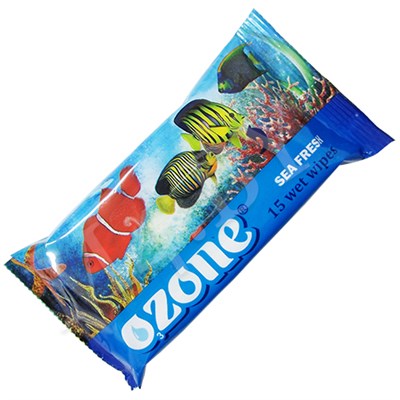 Салфетки влажные Озон/Дисконт (15шт) Морская свежесть (152уп) антибактериальные НФ-00012432
