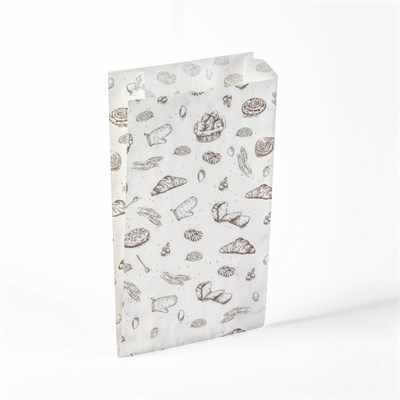 Бумажный пакет 200*60*260 мм с рисунком «Выпечка» /100/1500/ НФ-00013280