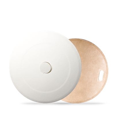 Крышка для стак. ЭКО "БУМ" бумажная крафт д.90мм (0,350/0,400л) (20уп х 50шт) (1000шт) НФ-00013928