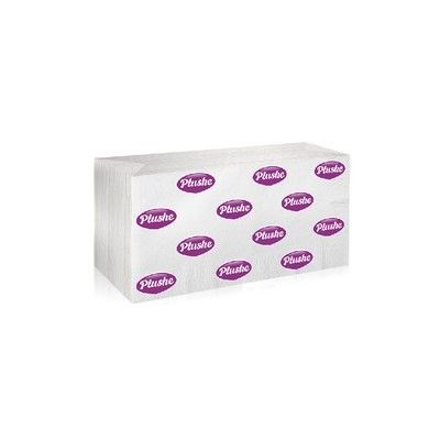 Полотенце бумажное Plushe (плюше) "СПАСИБО" V-сложения 200листов, 1 слой 22 гр, 1/20 в кор ЮГ НФ-00015985