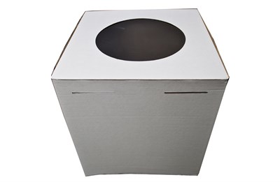 Короб картонный д/тортов с окном 300х300х300 белый (20шт) 22854