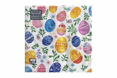Пасха Салфетки 33х33 3 - слойн. Art Bouquet 20 шт  (12 уп) Акварельные яйца 24062