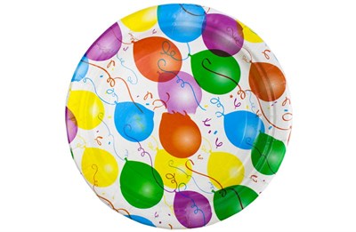 Бум тарелка ИнтроПластика д. 230 мм "Шары" (50/500 шт) НФ-00024823