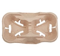 Держатель для 2-х стаканов крафт 150 шт. в упаковке НФ-00002807