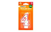 Свечи для торта PATERRA цифра 4 (48шт) 9100
