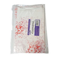 Скатерти 110х220 МП Красные цветы  (200шт)  ПНД в инд. уп НФ-00002482