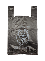 Пакет майка БЗП Медведь ЧЕРНЫЙ 28*50 5 гр /80 уп х 50 шт/  (+/- 10шт) (4000) НФ-00002749