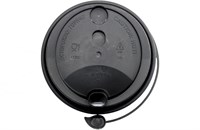 Крышка для стак. Покров д.90мм (0,300-0,500л) черная МАТОВАЯ (20уп х50шт)  (1000шт) 17258