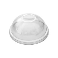 Крышка прозрачная Pet Стирол купол с отверстием д. 95 (1000шт) НФ-00006676