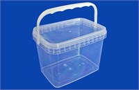 Ведро/крышка   1л   прозрачное  прямоугольное   /133*90*98/   Новосиб   (300шт) 10218