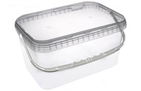 Ведро 20 литра прозрачное прямоугольное /388*283*190/ Альянс-Упак (1/15 шт) 7623