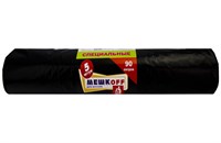 Мусорные  90лит 5шт (Мешкоff) ПВД 70мкм Специальные (20уп) 9012