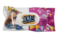 Салфетки влажные Озон/100%Чистоты (100шт) Детские/Ромашка (18уп) клапан 9629