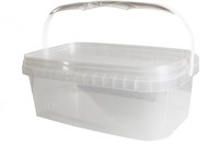 Ведро/крышка 2,2 литра прозрачное прямоугольное /250*158*91/ Спектр-пласт (1/90 шт) 18116