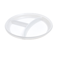 Тарелка 205 3-х секцион. БЕЛАЯ НОВАЯ (ИнтроПластик) (2000/100) Орел НФ-00015017