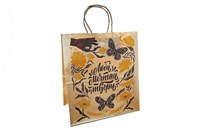 Пакет крафт с крученой ручкой  250х220х120 бурый МЕЧТАЙ 80гр (250шт)  19710