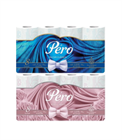 Туалетная бумага PERO(Перо) TALCUM  3-х сл. 16,3м (8рул) (12уп) НФ-00015224