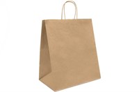 Пакет крафт с крученой ручкой б/п 320х180х340 бурый 70гр (200шт) Виридо 19752