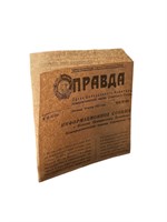 Бумажный пакет уголок 150 х 170 крафт Газета 