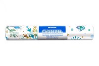 НГ Скатерти 120х800  (25шт)  ИНТЕРПАК в рулоне  Снежинки 20370