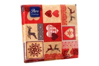 НГ Салфетки 33х33 3-х сл. (PERO Prestige) 20 л/12шт 