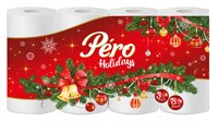 Туалетная бумага Pero Holidays(Перо)3cл 8рул16,3м 12 в тр уп  НФ-00017372