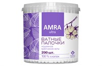 Бумфа Ватные палочки АМРА цилиндр 200 (24уп) НФ-00017531