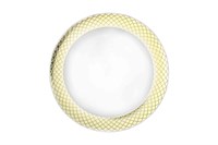 Тарелка  д 190 с каемочкой РОМБИКИ золото  36уп*6шт (216шт) 21200