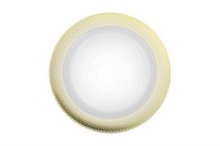 Тарелка  д 190 с каемочкой СЕТКА золото  36уп*6шт (216шт) 21210