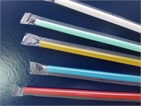 Трубочки для коктейля Милк 8х240 в инд.ПП упаковке прямые цветные 20упх250шт (5000) Ф НФ-00018502