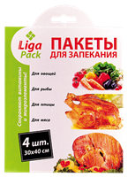 Пакет для запекания Лига-Пак 30*40 см (4 шт) 1/30 (зеленый) НФ-00018613