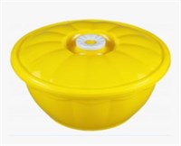 Таз с крышкой 10,5л. лимонный НФ-00020694