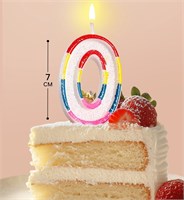 Свеча для торта с блестками «Блестящий ободок», цифра 