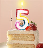 Свеча для торта с блестками «Блестящий ободок», цифра 