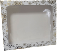 Коробка подарочная новогодняя складная «Снежинки», 23.5 х 20.5 х 5.5 см, Новый год НФ-00020950