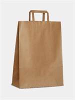 Пакет Крафт с ПЛОСКОЙ ручкой 320 х 200 х 370 (250/50)  ПП НФ-00022165