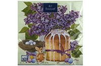 Пасха Салфетки 33х33 3 - слойн. Art Bouquet 20 шт  (12 уп) Пасхальный кулич 16148