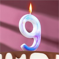 Свеча в торт на шпажке «Звездопад», цифра 9, 9 см, ГИГАНТ НФ-00024182