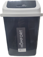 Контейнер для мусора 10л. с перекидным верхом Комфорт графитовый НФ-00024854