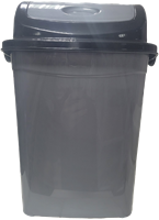Контейнер для мусора 12л. с перекидным верхом серый/черный/сереб НФ-00024857