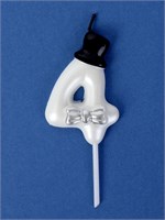 Свеча для торта «Джентельмен», цифра 4, белая НФ-00025189